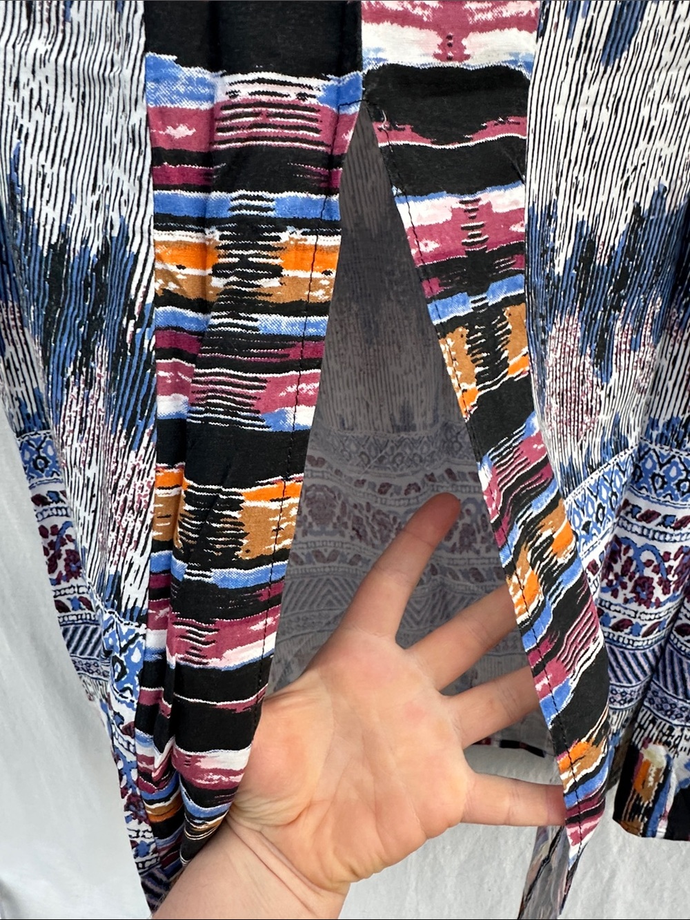 California Moon Rise Multi-Color Patterned Long Skirt - Picture 4 of 11